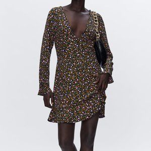Zara FLORAL PRINT MINI DRESS